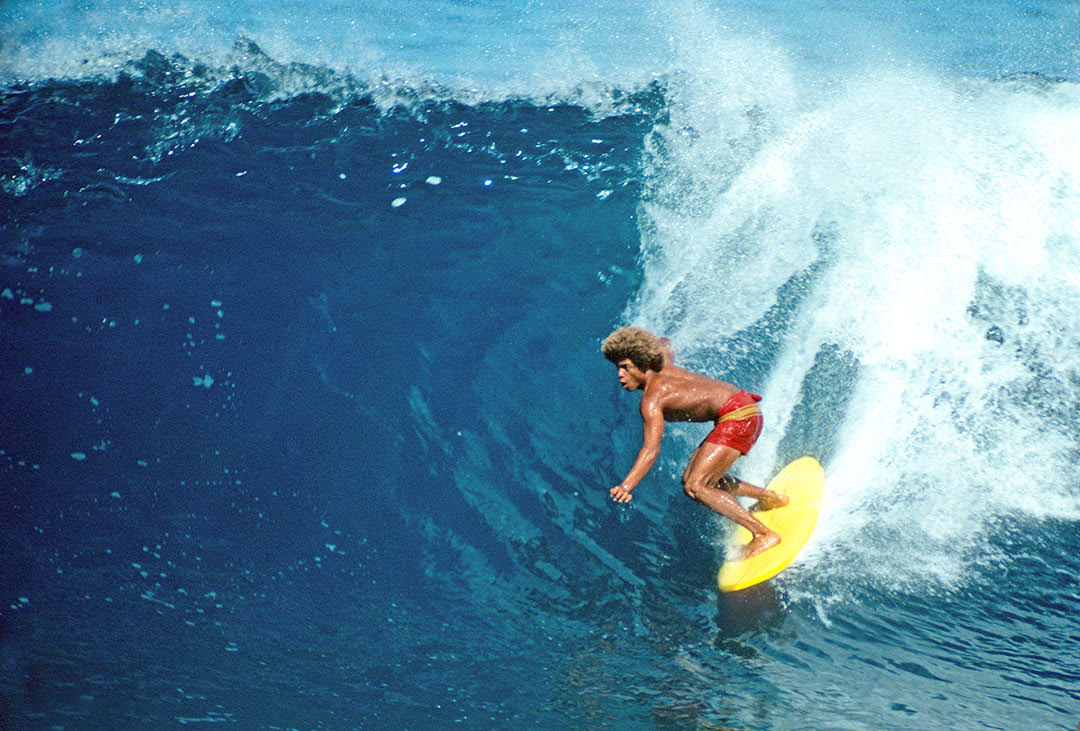 Buttons Kaluhiokalani. Backdoor Pipeline, Oahu, HI.1977